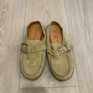 Quoddy Ring Mules handcrafted in sand leather